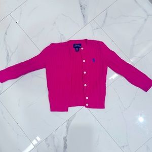 Polo Ralph Lauren girl's Mini-Cable Cotton Cardigan 2T